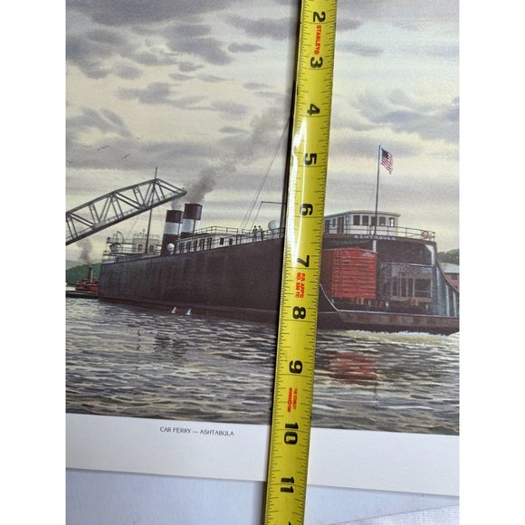 Vtg Ashtabula Ohio Harbor Pictures Signed and Dated 1988 - Picture 9 of 10